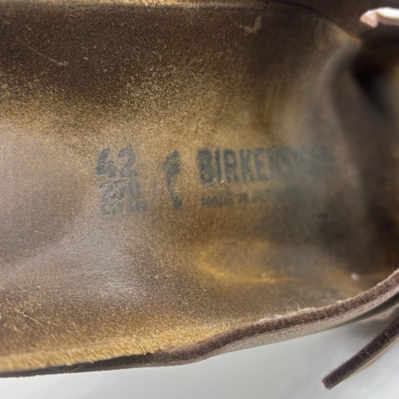 Birkenstock Arizona 2 Strap Sandal Beige Sz 42 Women’s 11 Men’s 9 Narrow Width - Picture 8 of 8